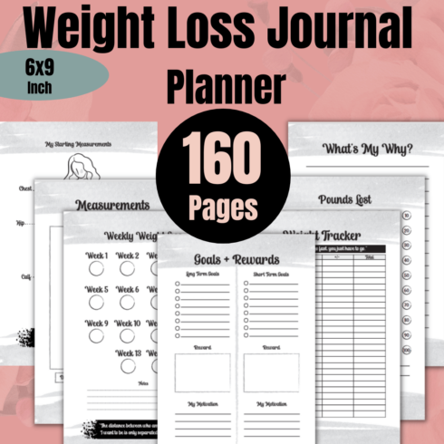 Weight Loss Journal Planner main cover.