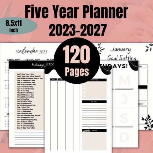 2023-2027 Five Year Planner main cover.