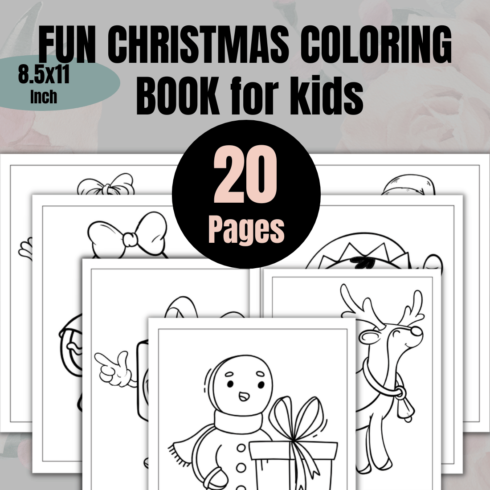 Fun Christmas Coloring Book For Kids main cover