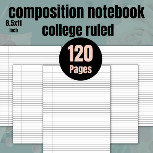 Composition Notebook College Ruled KDP Interior main cover