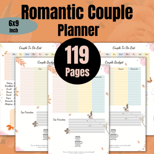 Romantic Couple Planner main cover.