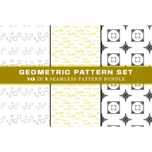 Set of images of unique geometric patterns
