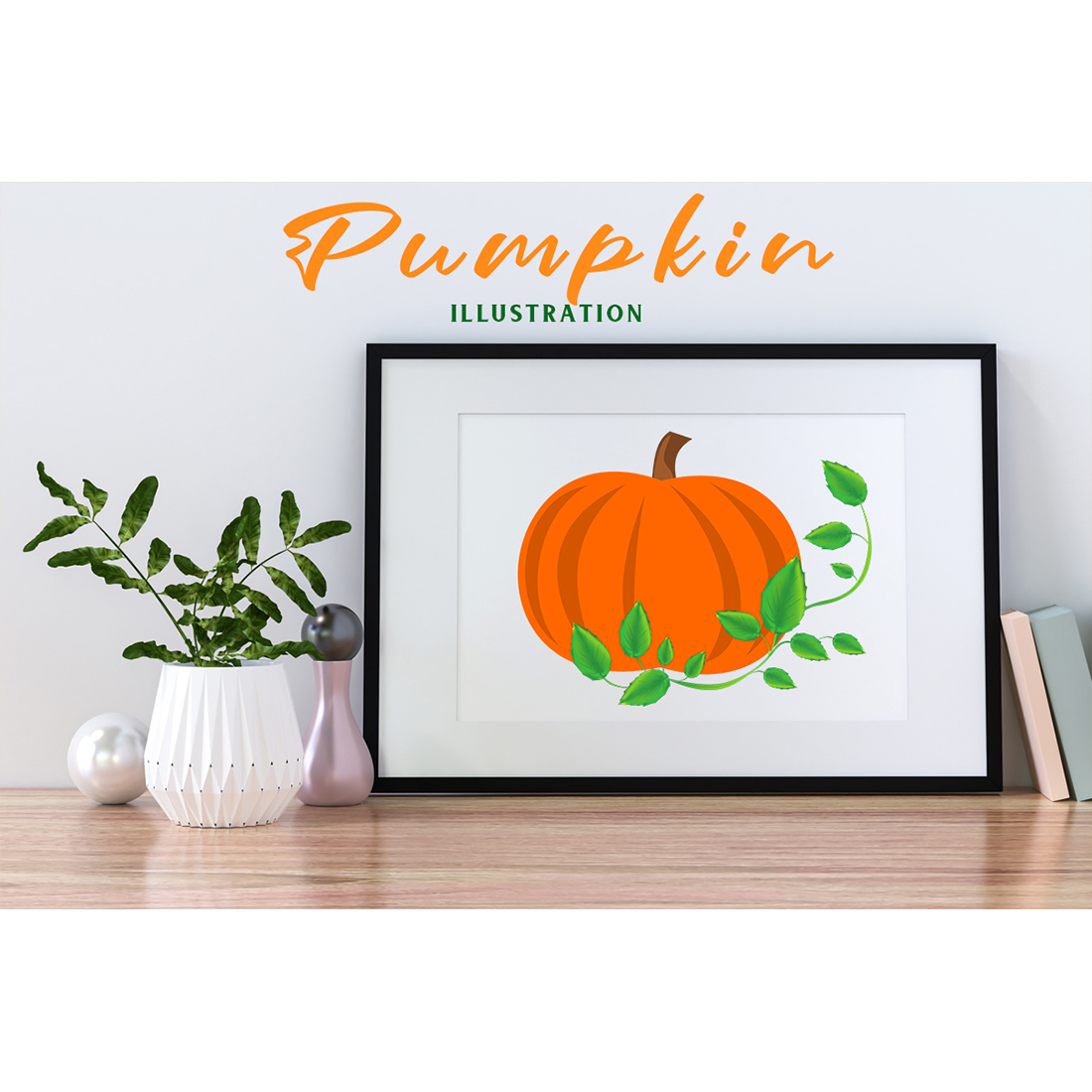 Wonderful image of a pumpkin in a frame