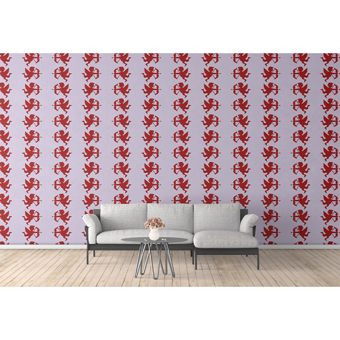 Image with adorable cupid patterns