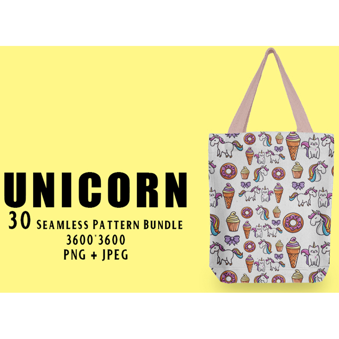 Image of bag with amazing unicorn patterns