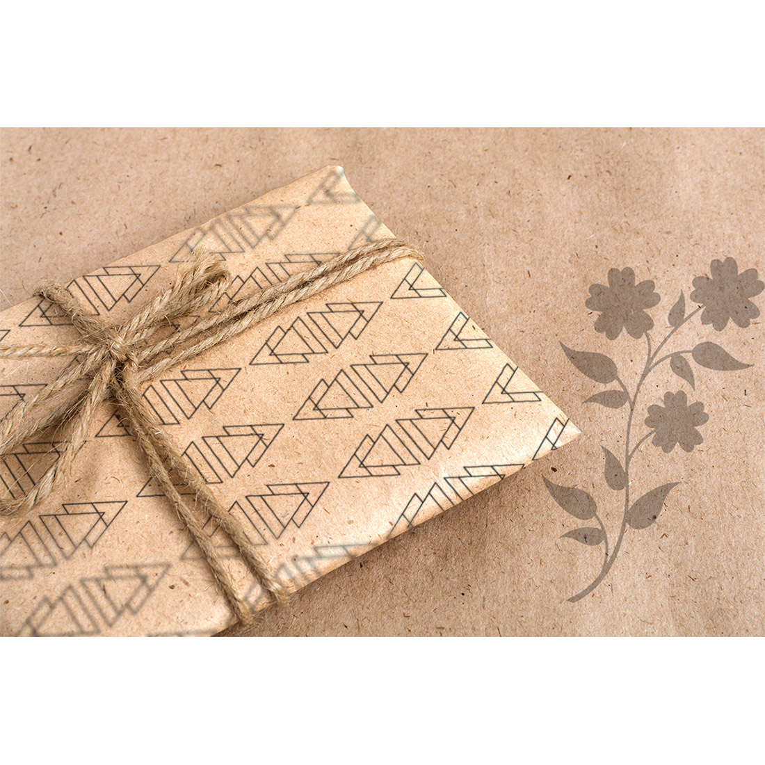 Image with wrapping paper with enchanting geometric patterns