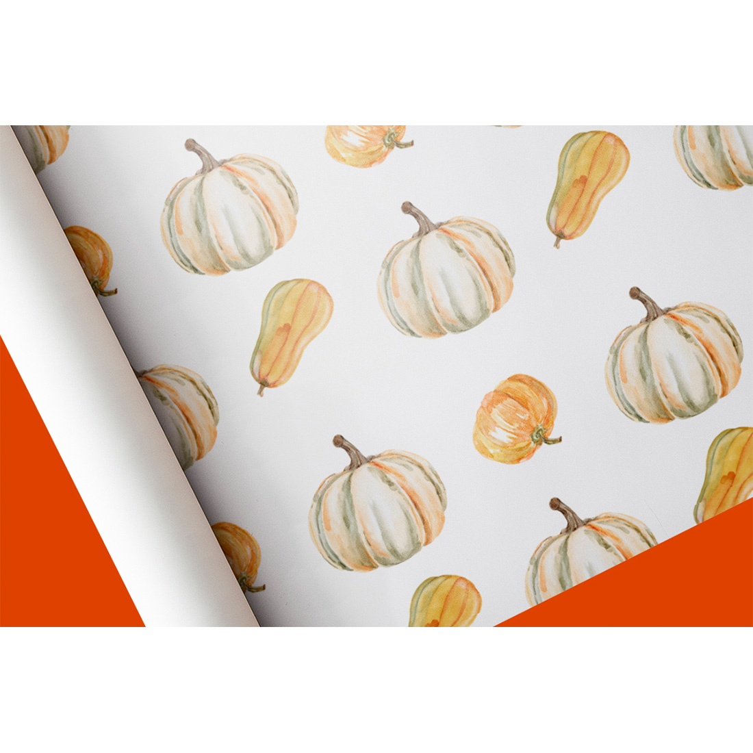 Image with colorful patterns with pumpkin