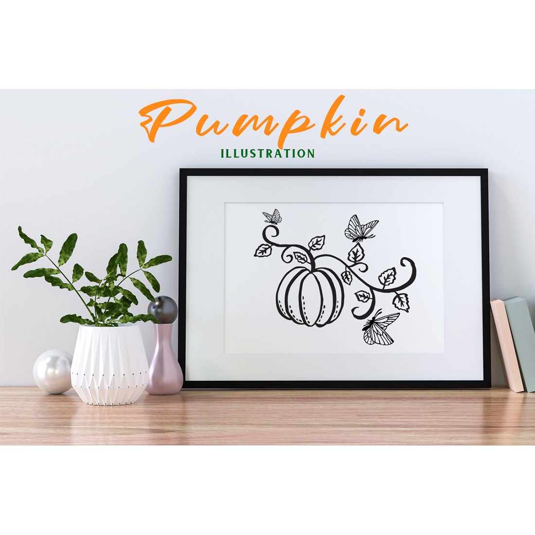 Gorgeous picture of a pumpkin in a frame