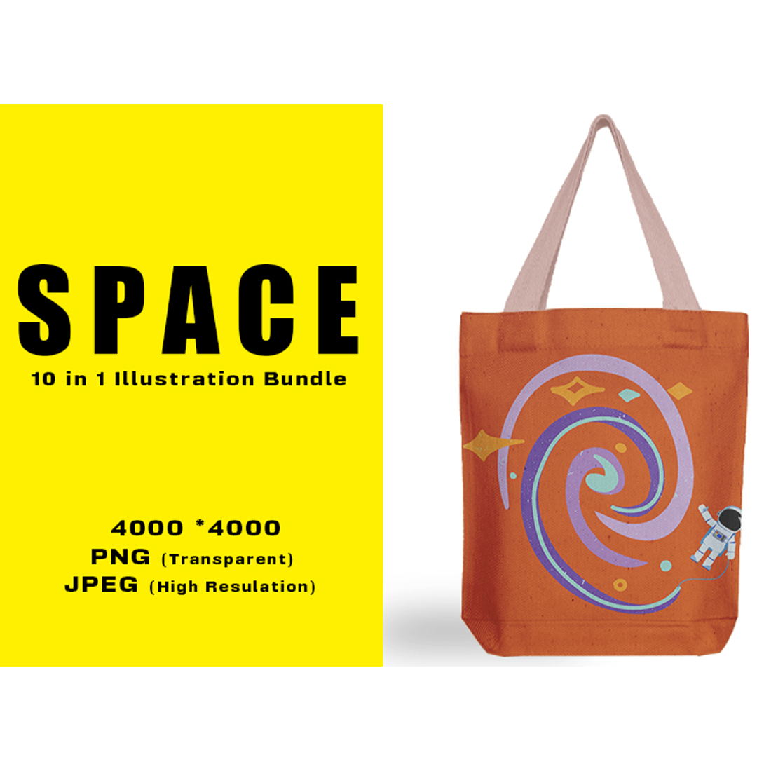 Image of a bag with an irresistible space-themed print