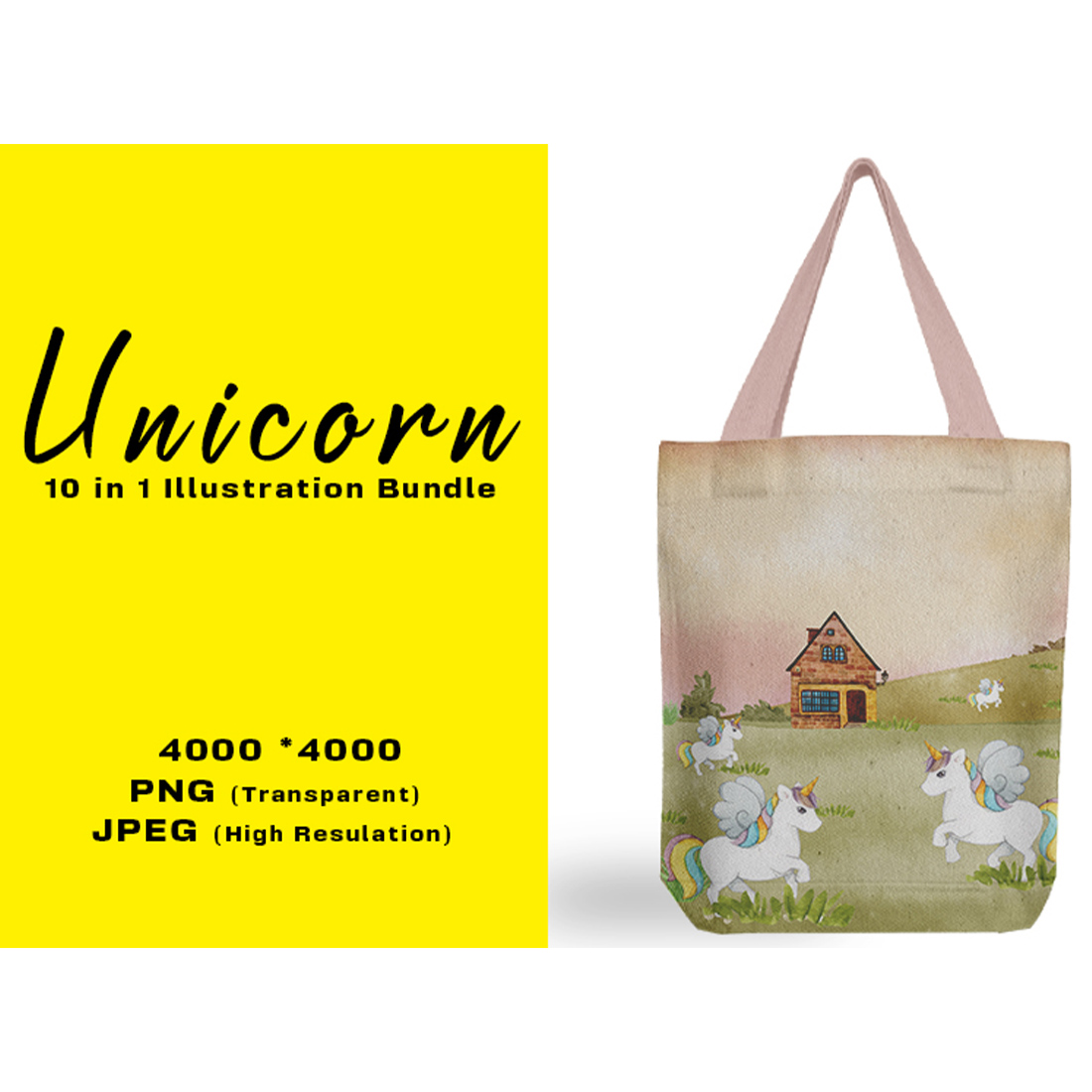 Image of bag with irresistible unicorn print
