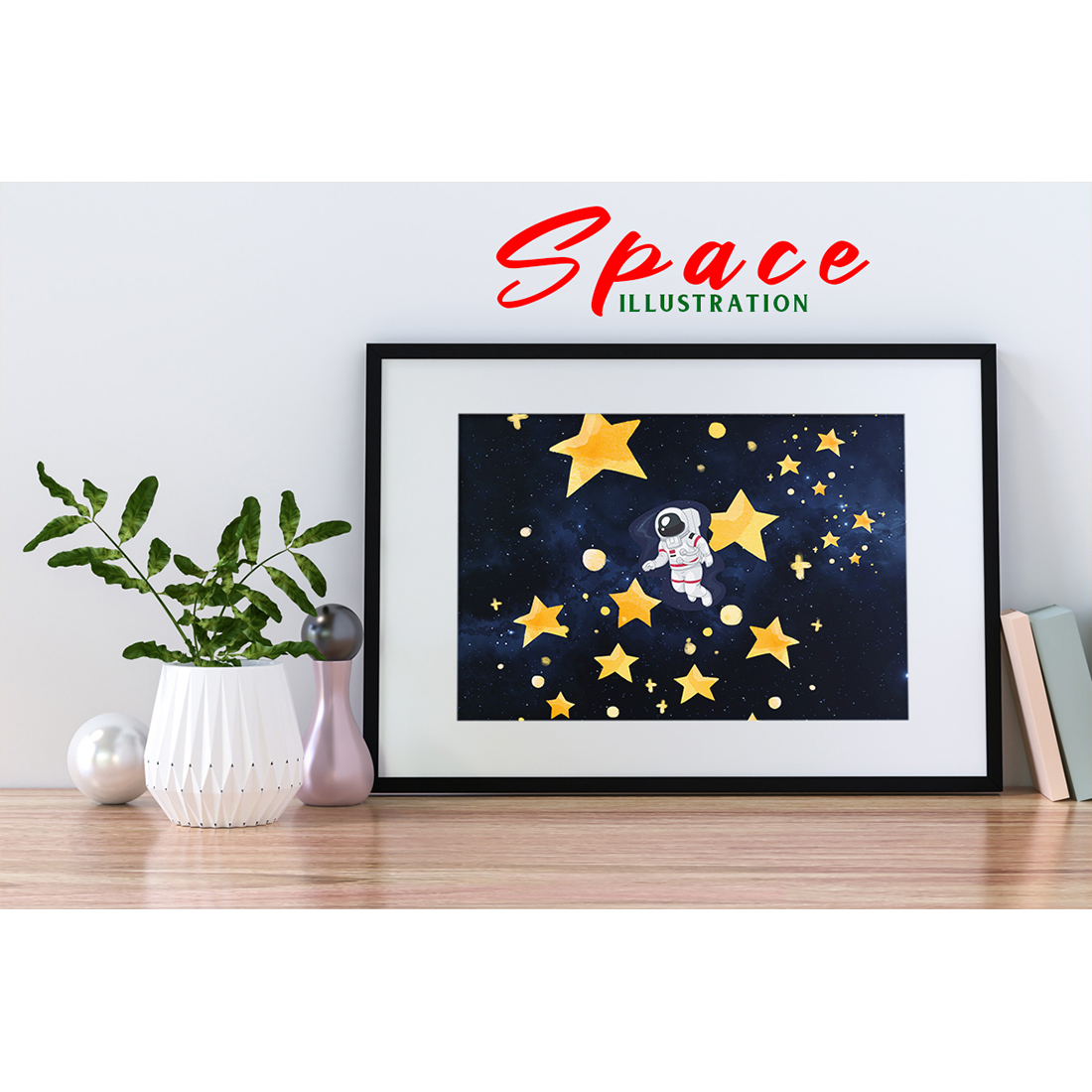 Amazing picture on the theme of space in a frame
