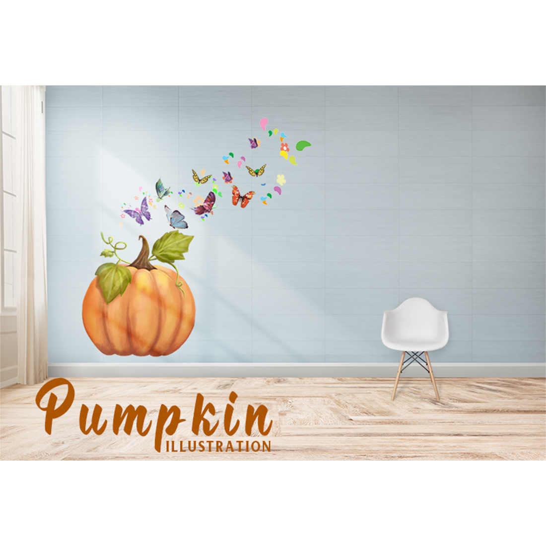 Wonderful image with pumpkin