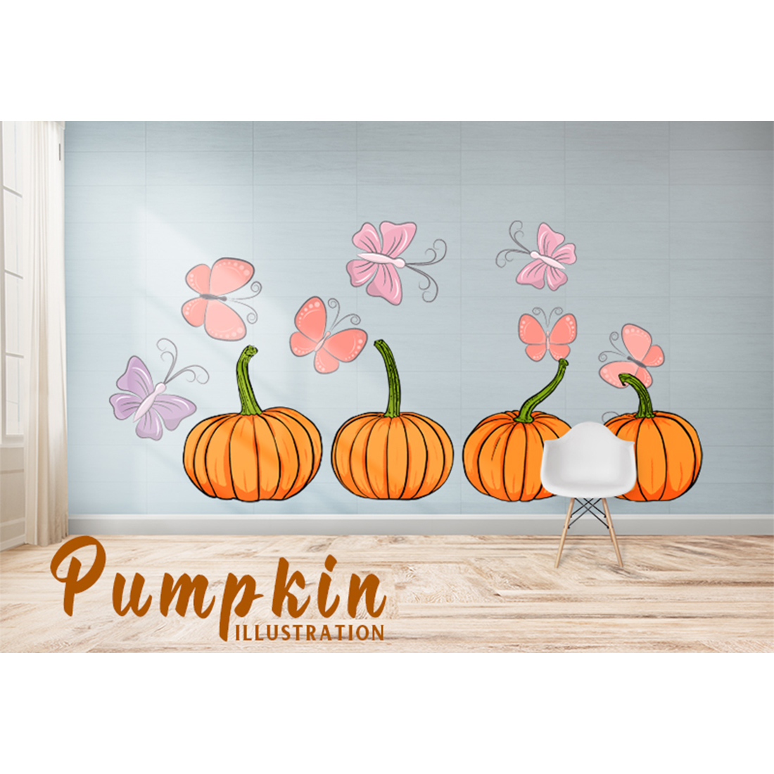 Irresistible image with pumpkins