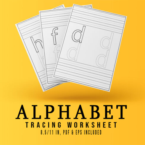 Alphabet Tracing Worksheets Design cover image.
