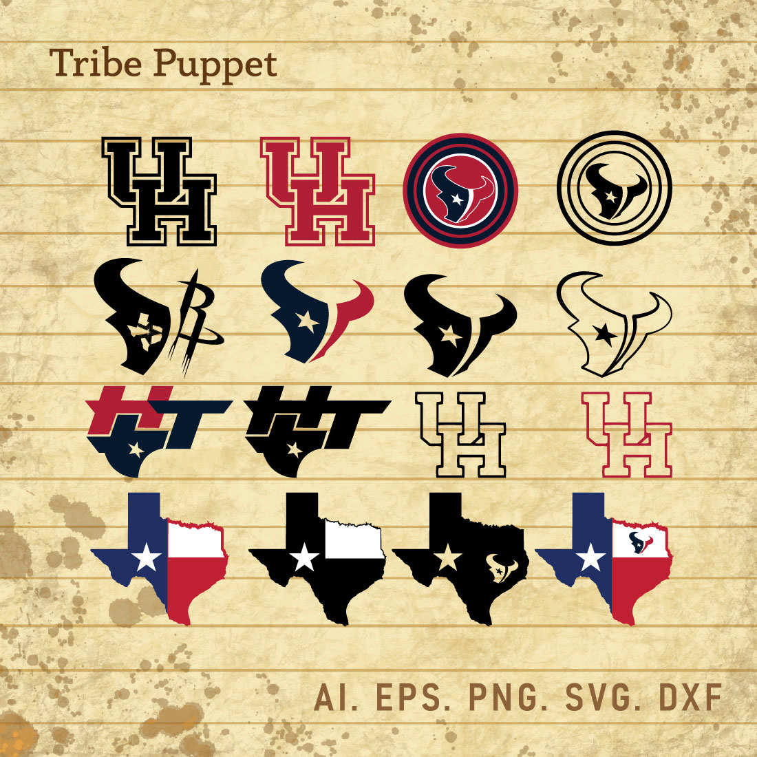 Houston Texans Logo Vector set - MasterBundles