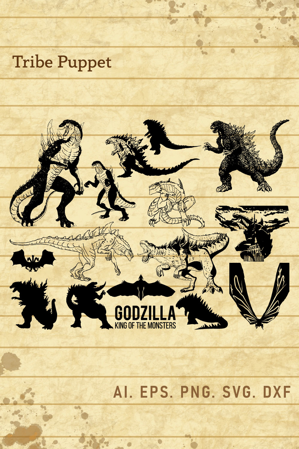 Bunch of different types of dinosaurs on a piece of paper.