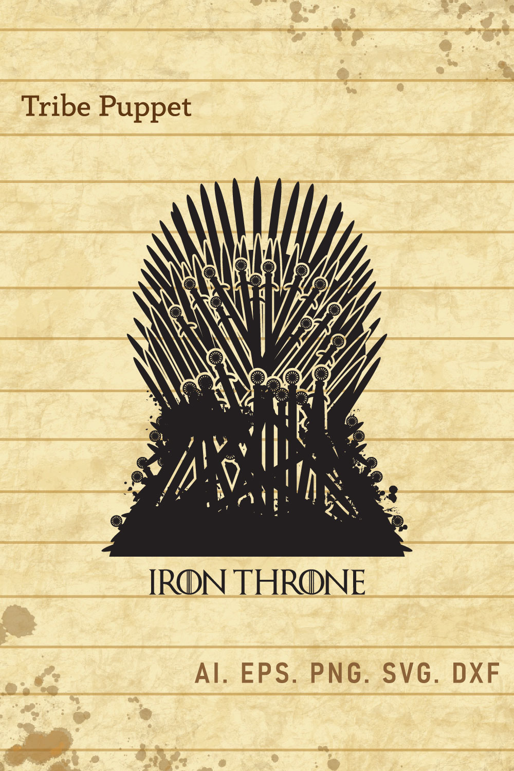 Iron Throne Vector pinterest preview image.
