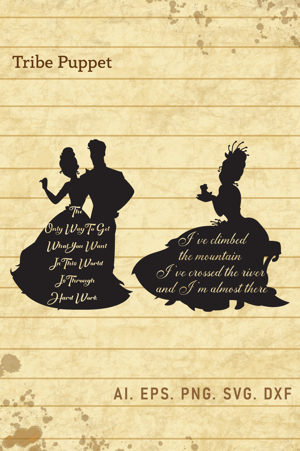 Disney Princess and The Frog Quotes Vector sets pinterest preview image.