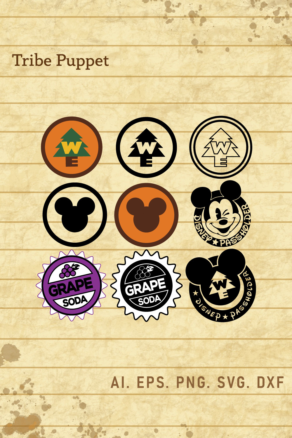 Disney Passholder Logo Vector Set pinterest preview image.