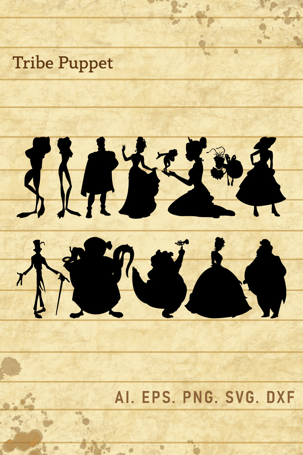 Disney Princess and The Frog Vector sets pinterest preview image.