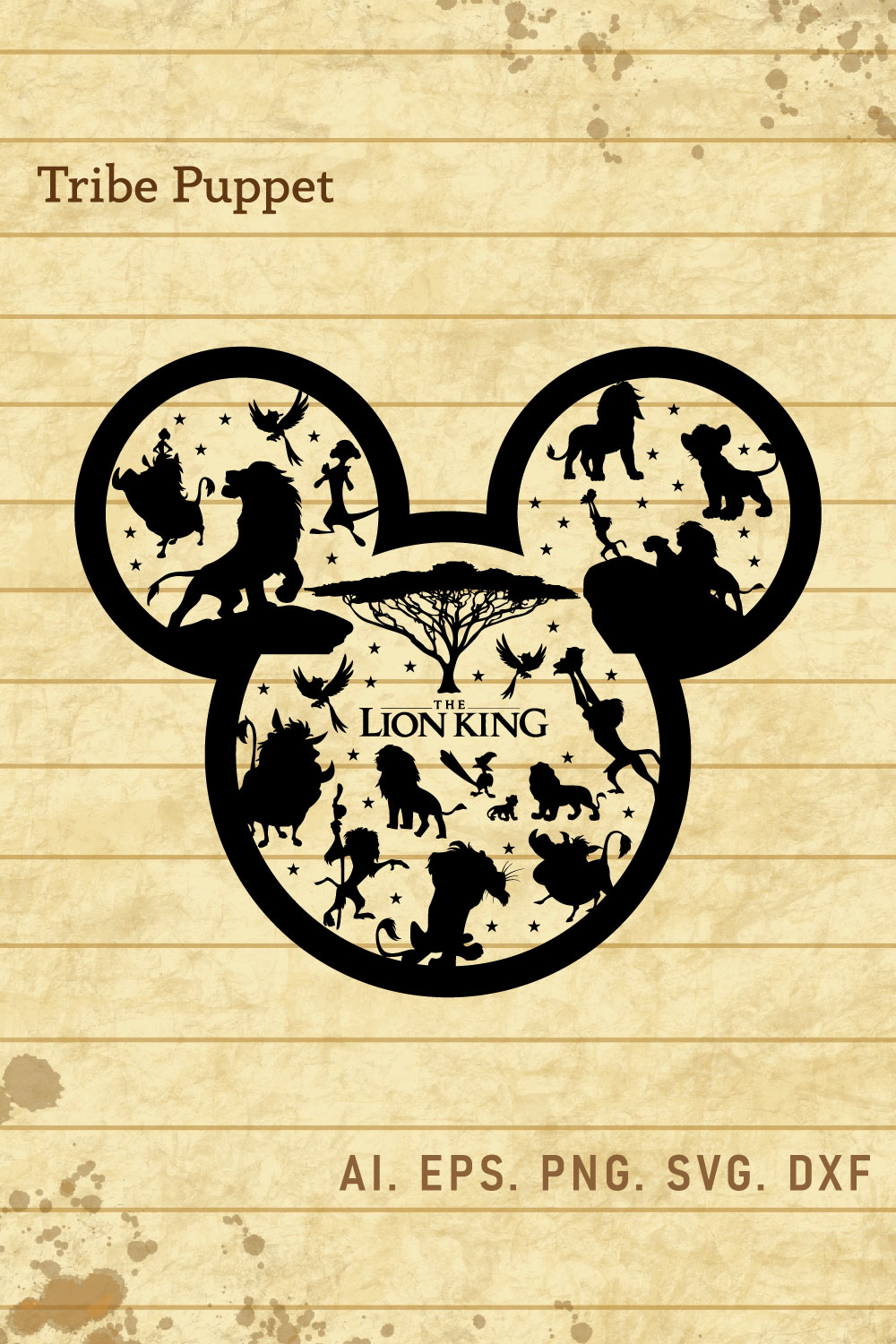 Disney The Lion King Mickey Vector pinterest preview image.
