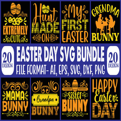 20 Easter Day SVG Design Bundle main cover
