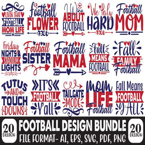 20 Football Design Bundle main cover