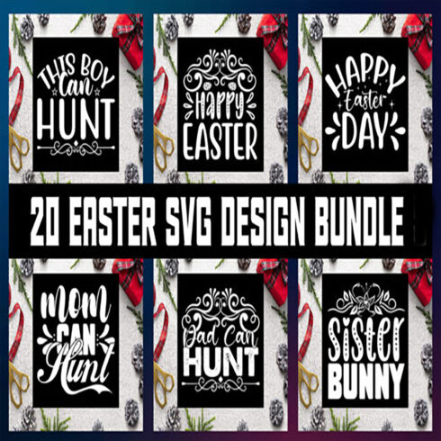20 Easter SVG Design Bundle main cover