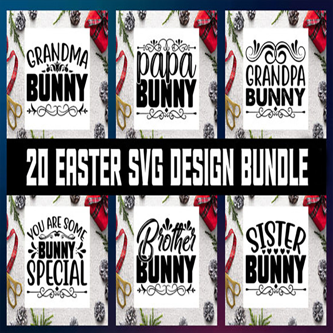 20 Easter SVG Design Bundle main cover