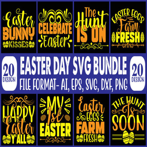 20 Easter Day SVG Design Bundle main cover