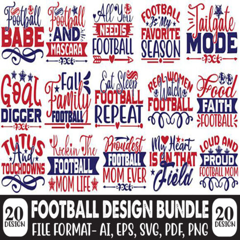 20 Football Design Bundle main cover