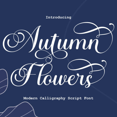 Autumn Flowers | Modern Calligraphy Font main cover.