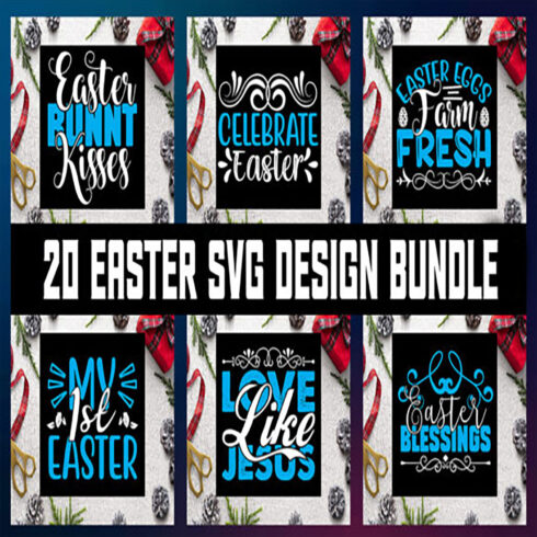 20 Easter SVG Design Bundle main cover