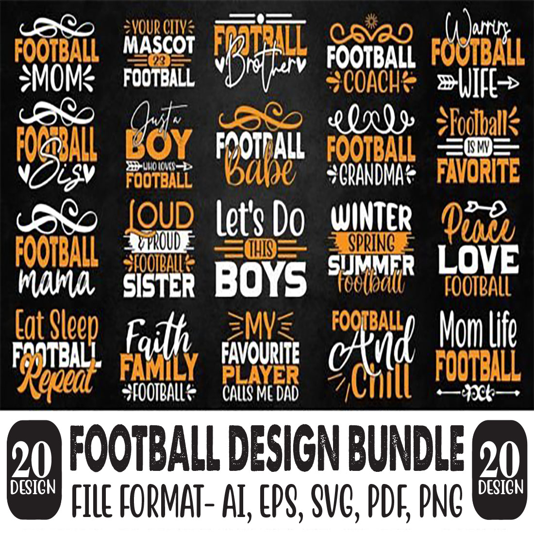 20 Football Design Bundle main cover