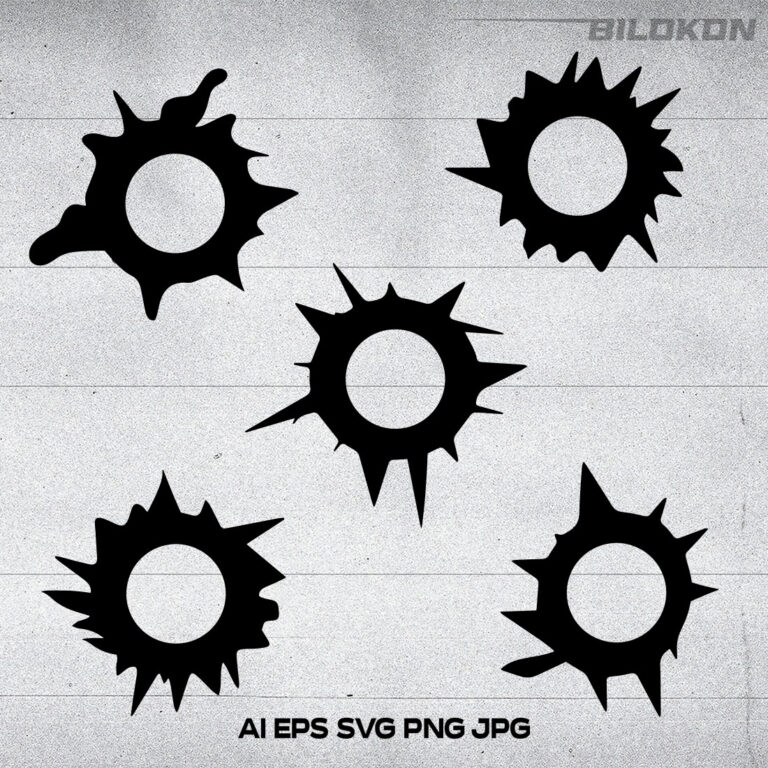 Bullet Hole Set, SVG Vector - MasterBundles