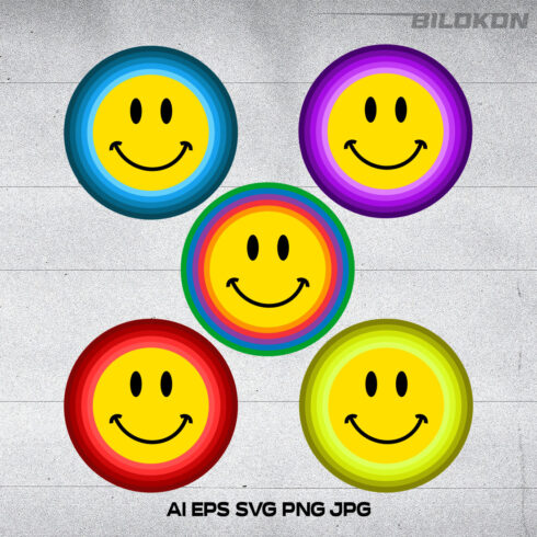 Smile Rainbow Set Icon main cover.