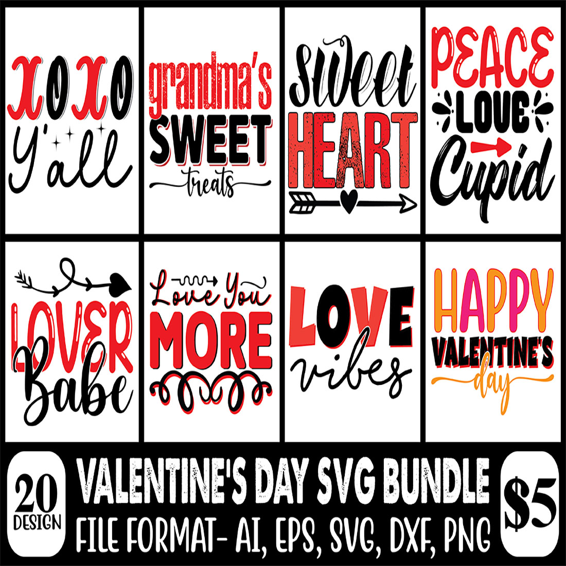 20 Valentines Day Designs Bundle cover