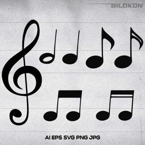 Music Notes Icon Set cover image.