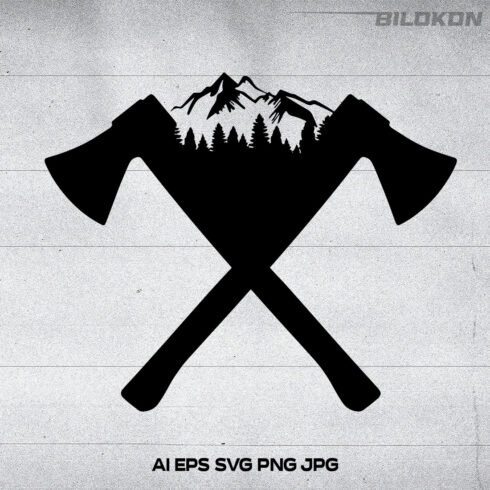 Ax Mountains and Forest, SVG Vector main cover.