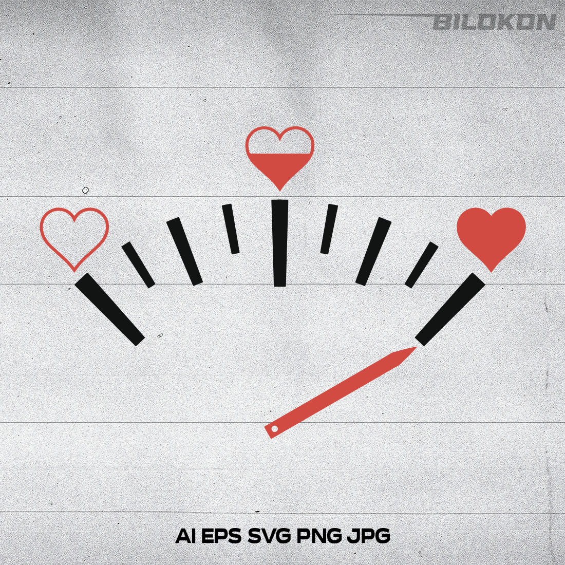 Love Speedometer, Heart Speedometer, Vector, Illustration SVG main cover.