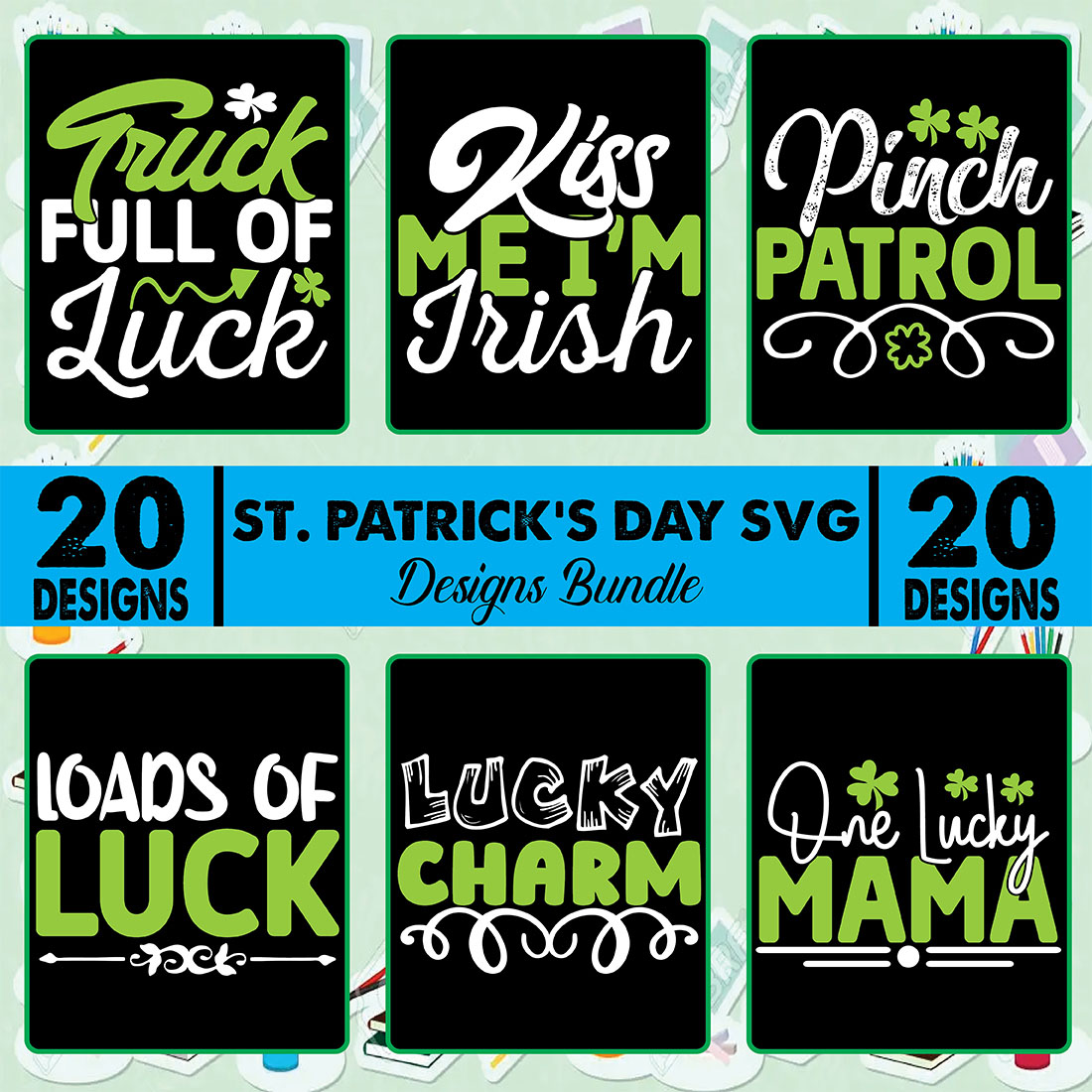 St.Patrick’s Day Svg Designs T-shirt Bundle image cover.