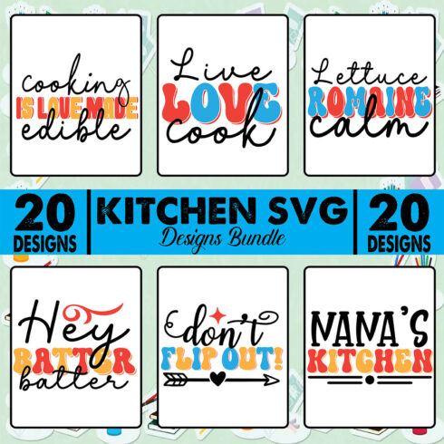 Kitchen SVG Designs Bundle cover