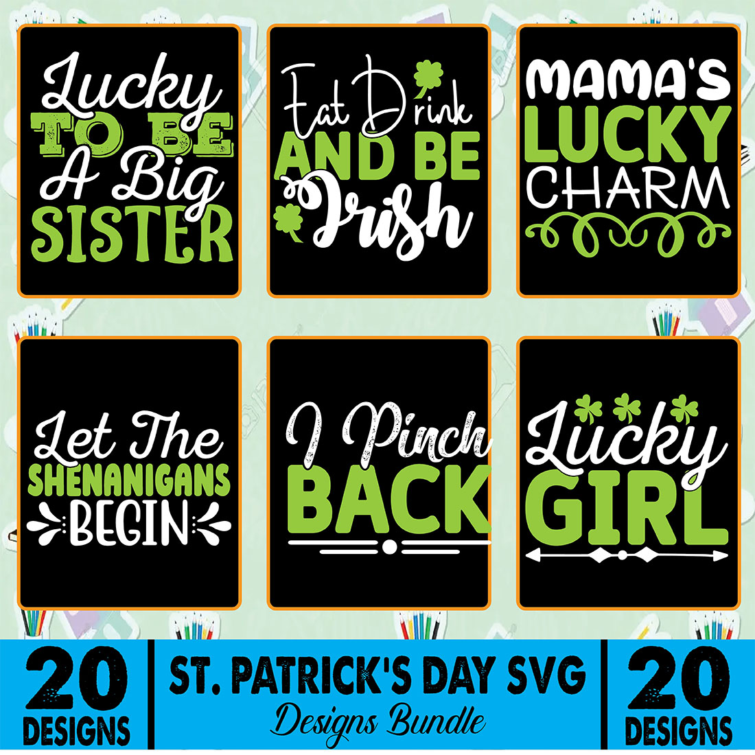 St.Patrick’s Day Svg Designs T-shirt Bundle preview.