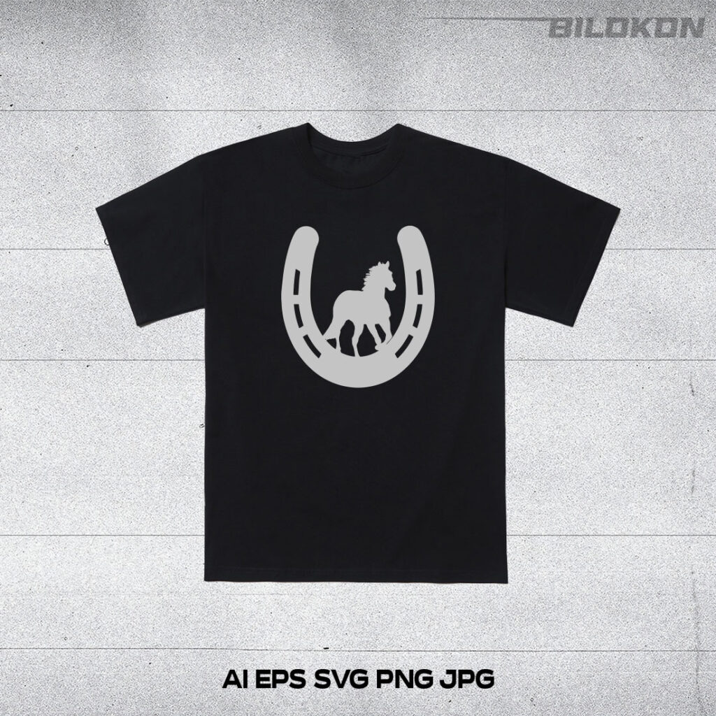 Horse and Horseshoe Design SVG Vector MasterBundles