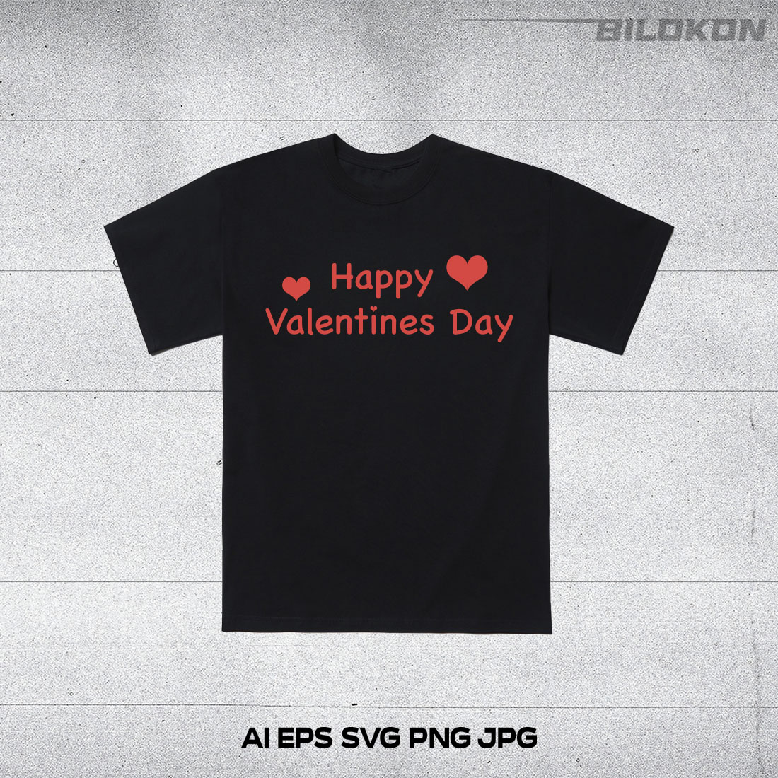 T-shirt Happy Valentine's Day Vector Illustration cover image.
