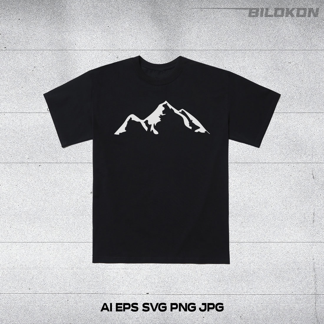 Mountains Range Silhouette Set, SVG Vector cover image.