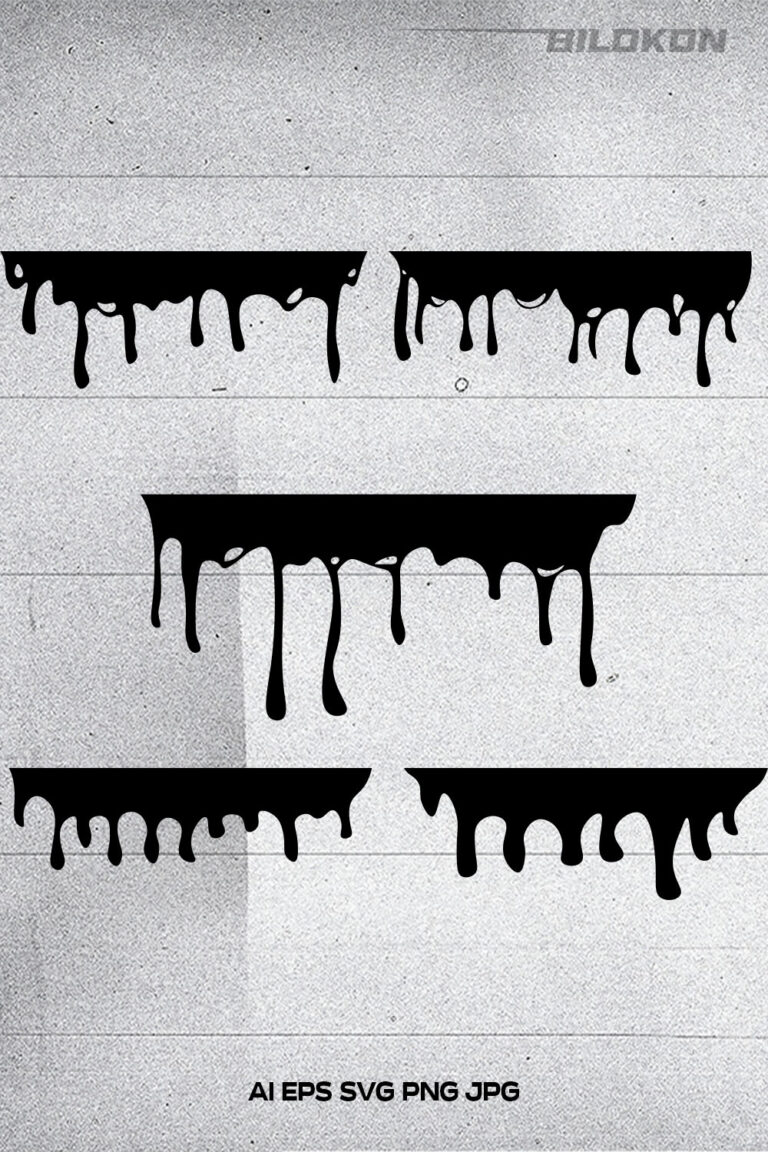 Dripping Liquid, Paint Flow, SVG Vector - MasterBundles
