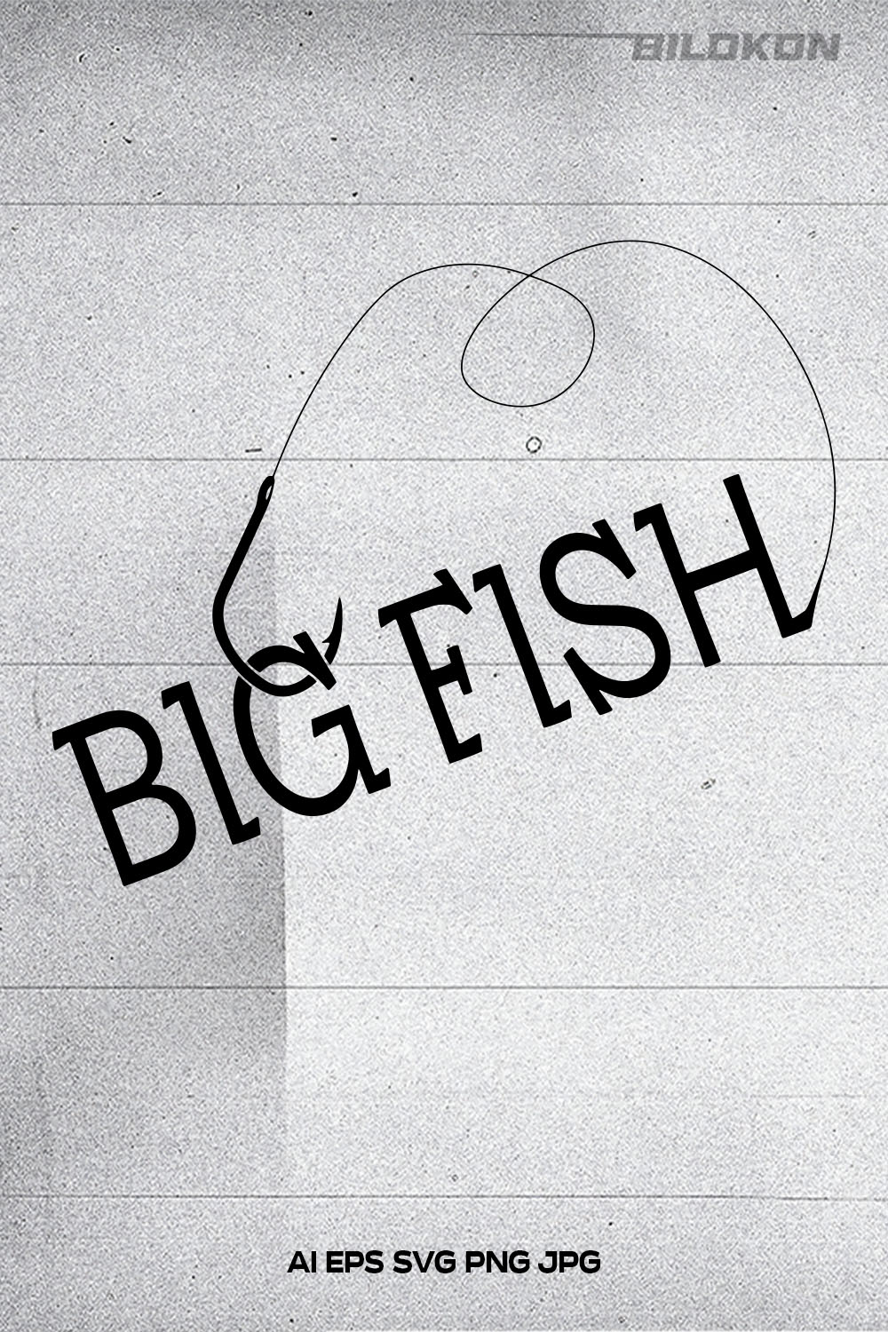 Piece of paper with the words big fish on it.