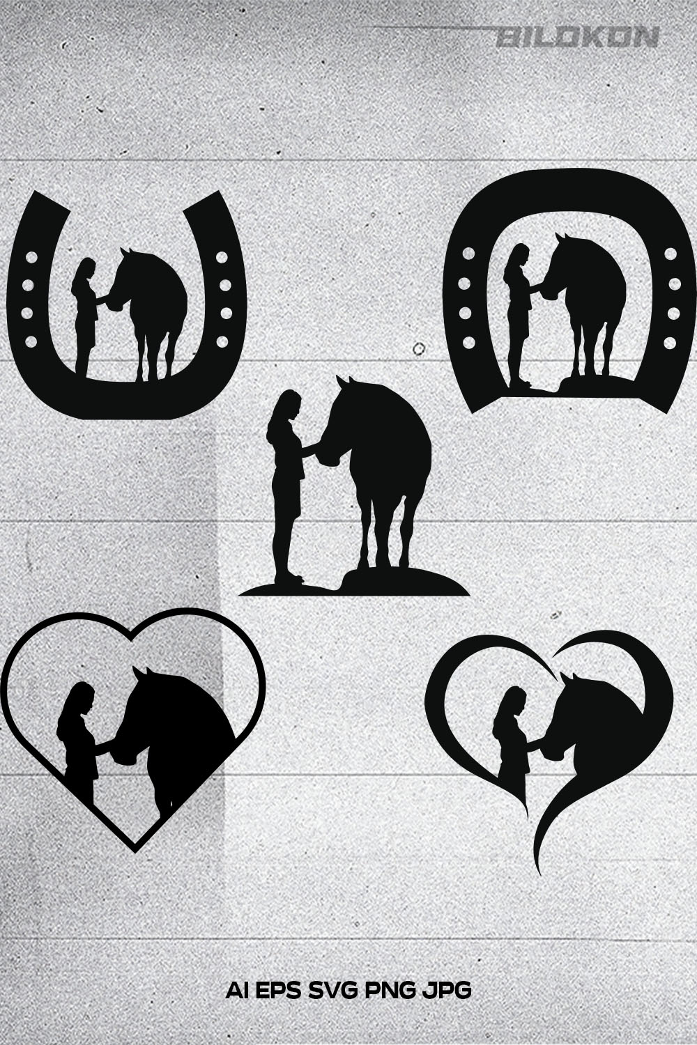 The silhouettes of horses and people are on a piece of paper.