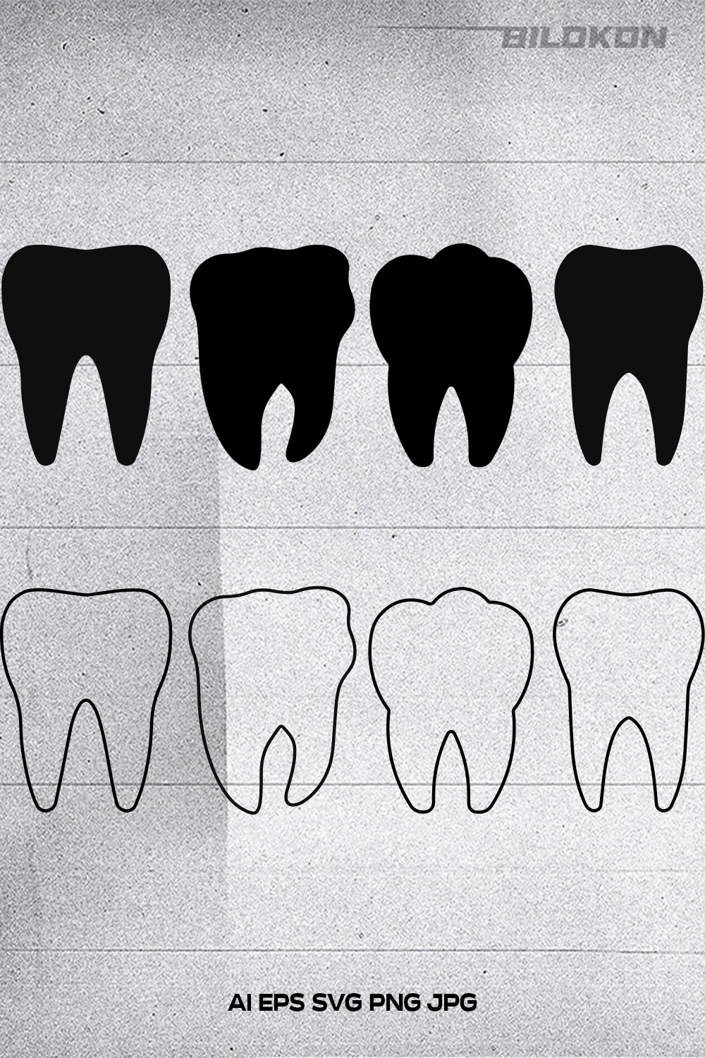 Set Of The Teeth, Tooth Icon Set, SVG Vector - Pinterest.